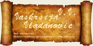 Vaskrsija Vladanović vizit kartica